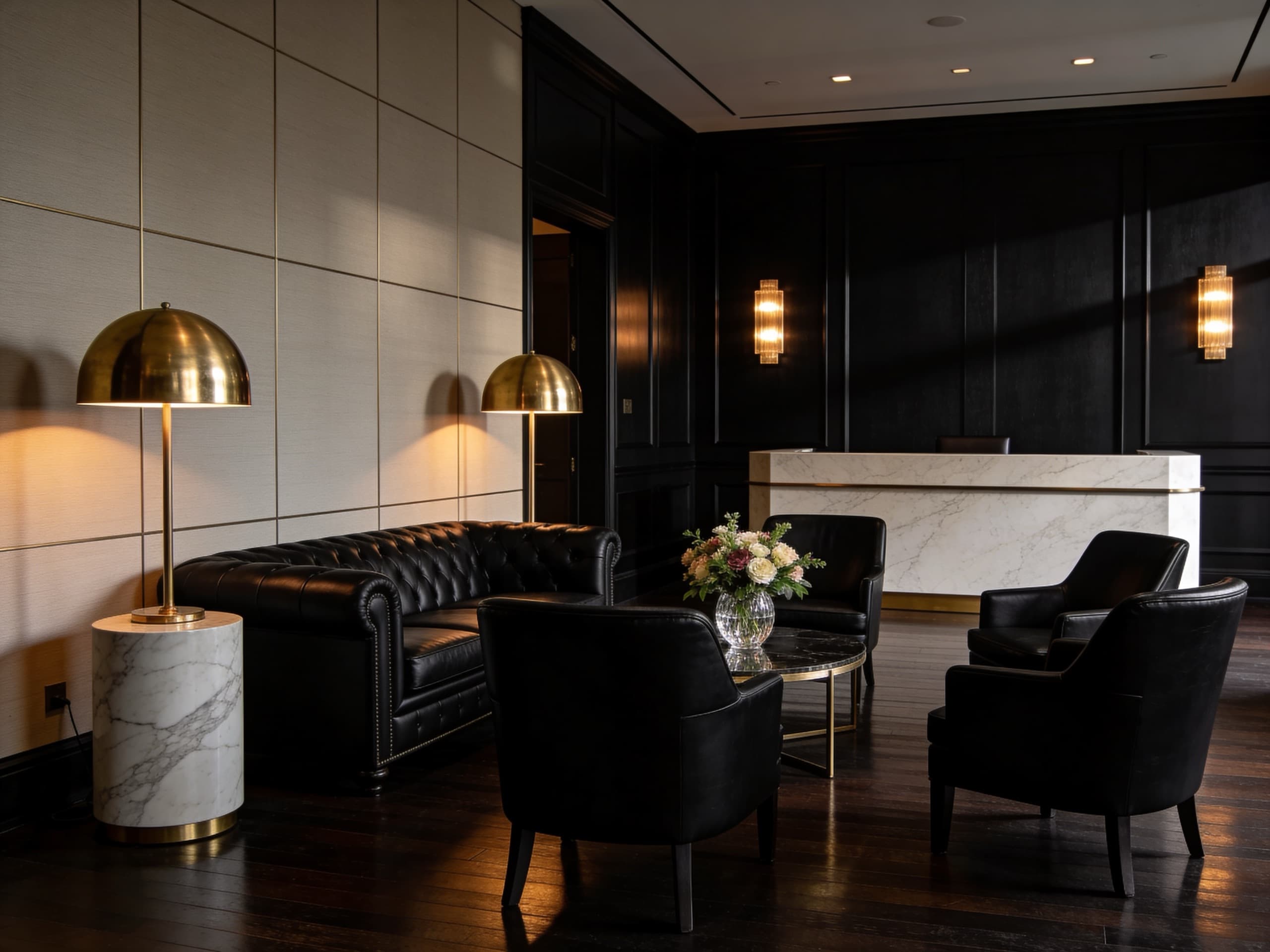 A calm, welcoming consultation lounge with soft natural light